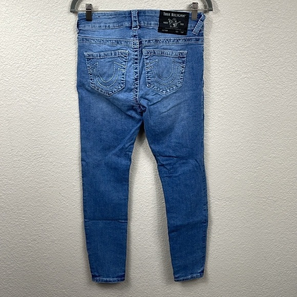 True Religion Halle Mid Rise Super Skinny Jeans Medium Wash Sz 29 - Picture 4 of 13